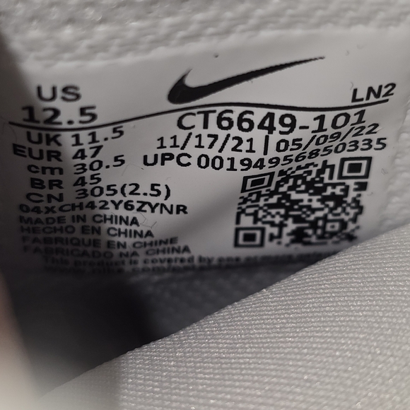 Nike Alpha Menace Pro 3 Football Cleats White/Black/Blue Men’s Size 12.5 - Picture 7 of 9